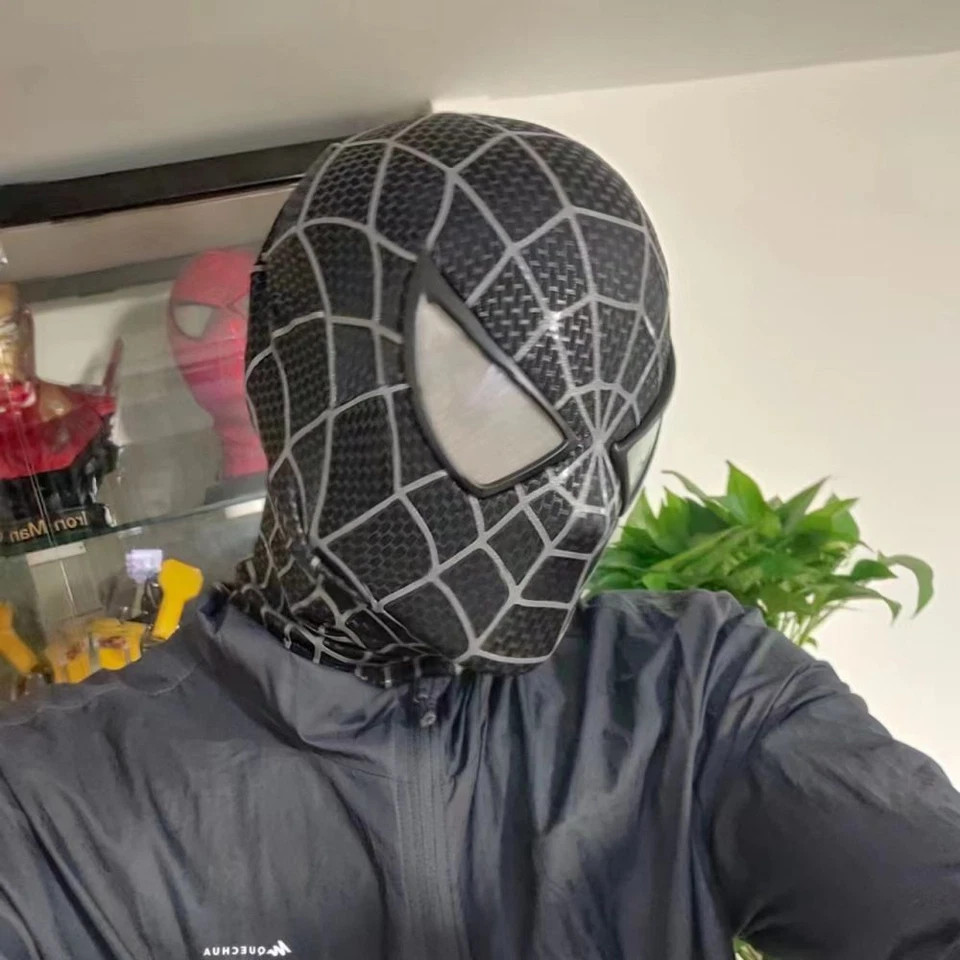 Craft 1:1 Spiderman Tobey Maguire Hood Mask 3D Headwear Adult Wearable Red/BL