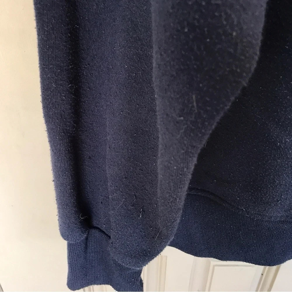 Good Vibes Hoody Kangaroo Pocket Navy SzL Drawstring Pullover Banded Cuffs/Hem