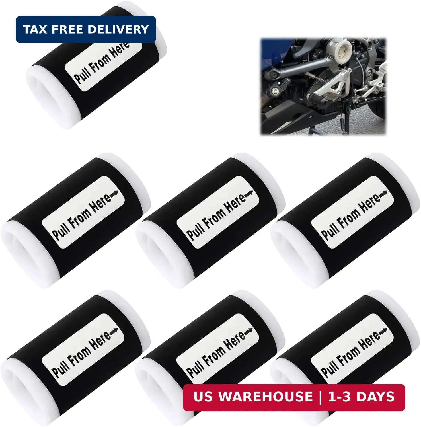 7-Piece Motorcycle Shoe Protector Universal Shifter Cover Rubber Boot Guard Men