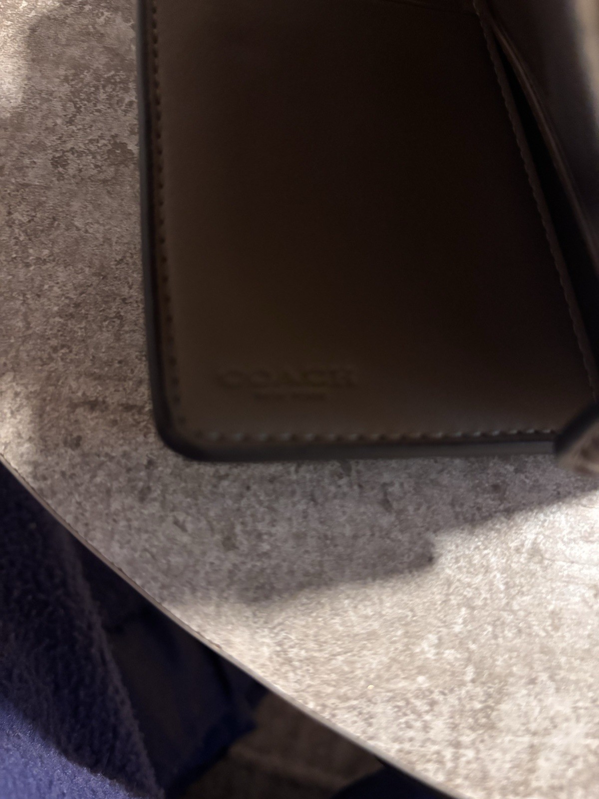 Coach Single Fold Leather Wallet – Black