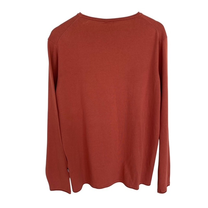 Strellson Cotton Apricot Crewneck Raw Hem Pullover – XL
