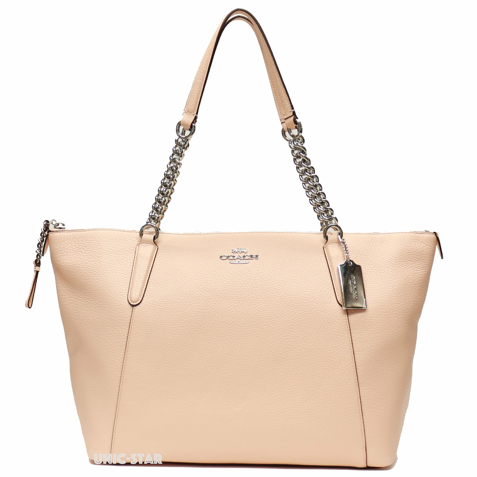 NEW Coach F29007 Pebble Leather AVA Chain Tote- Light Pink