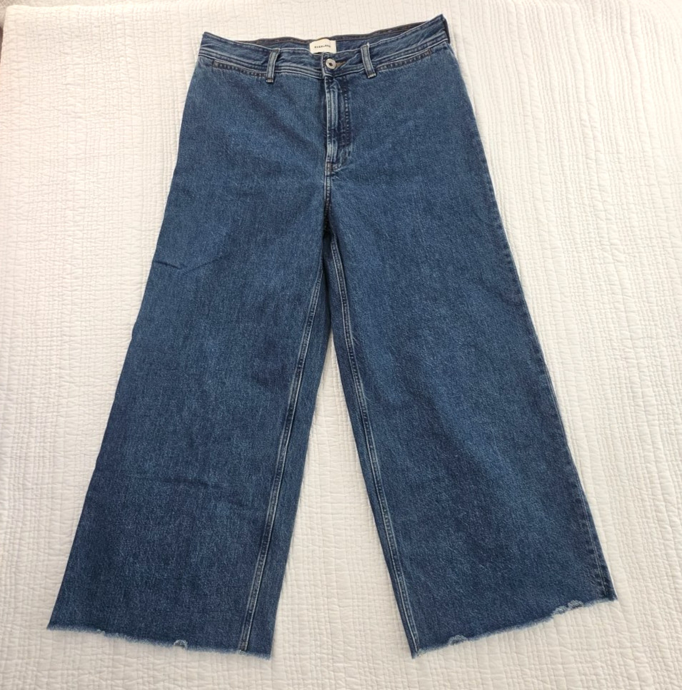 Everlane The Mariner Jean Med Blue Wash Denim Jeans Size 31R Cropped High Rise