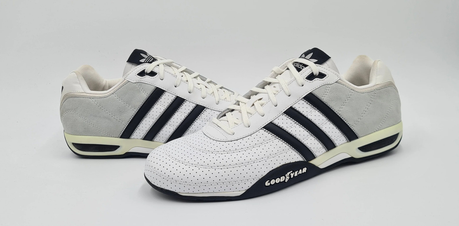 *AS NEW* 2006 Adidas Good Year White Adi Racer Size UK 11.5 / EUR 46 2/3