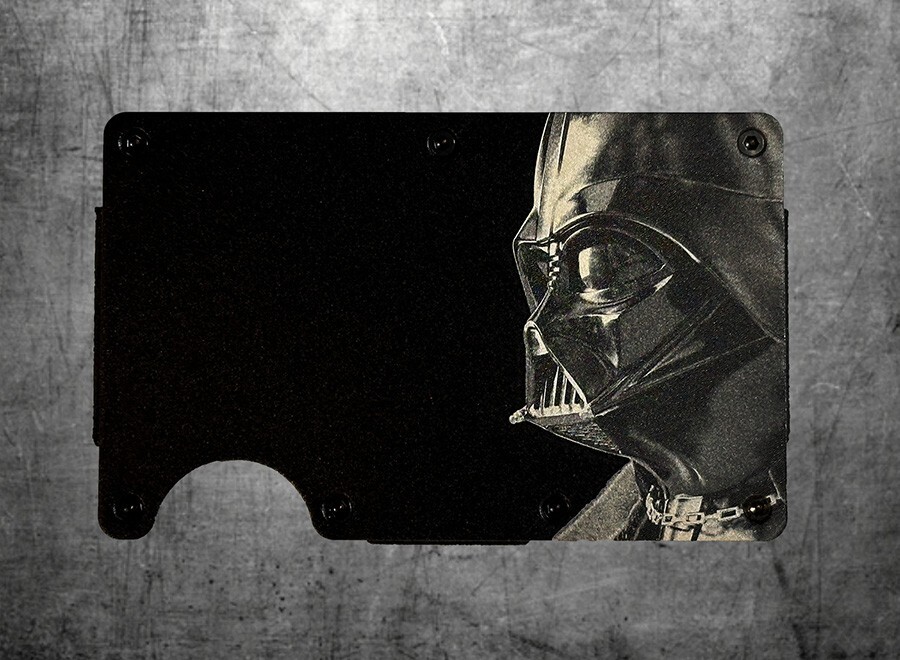 Star Wars Darth Vader Slim Profile Metal RFID Blocking Wallet Minimalist Laser