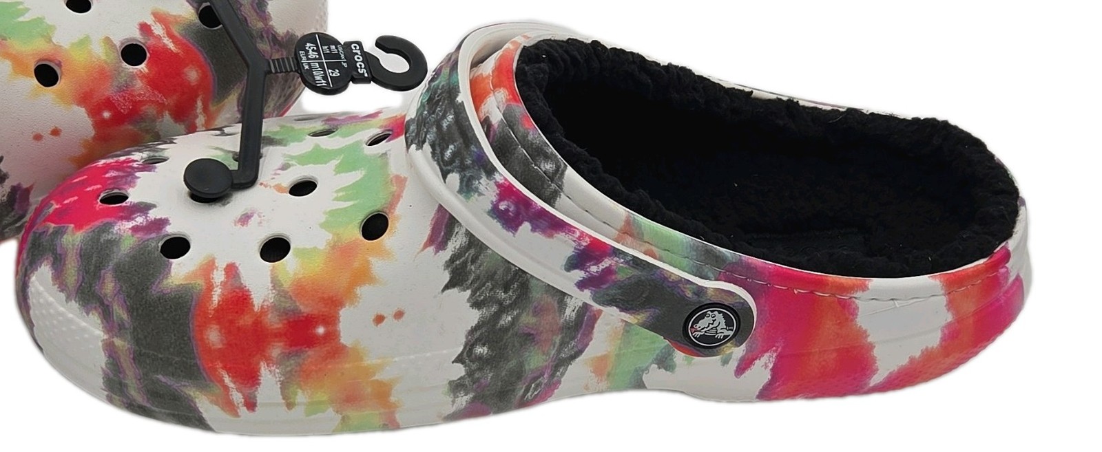 Crocs Classic Lined Colorful Tie Dye Clogs size m 11 NEW 206341-0C4