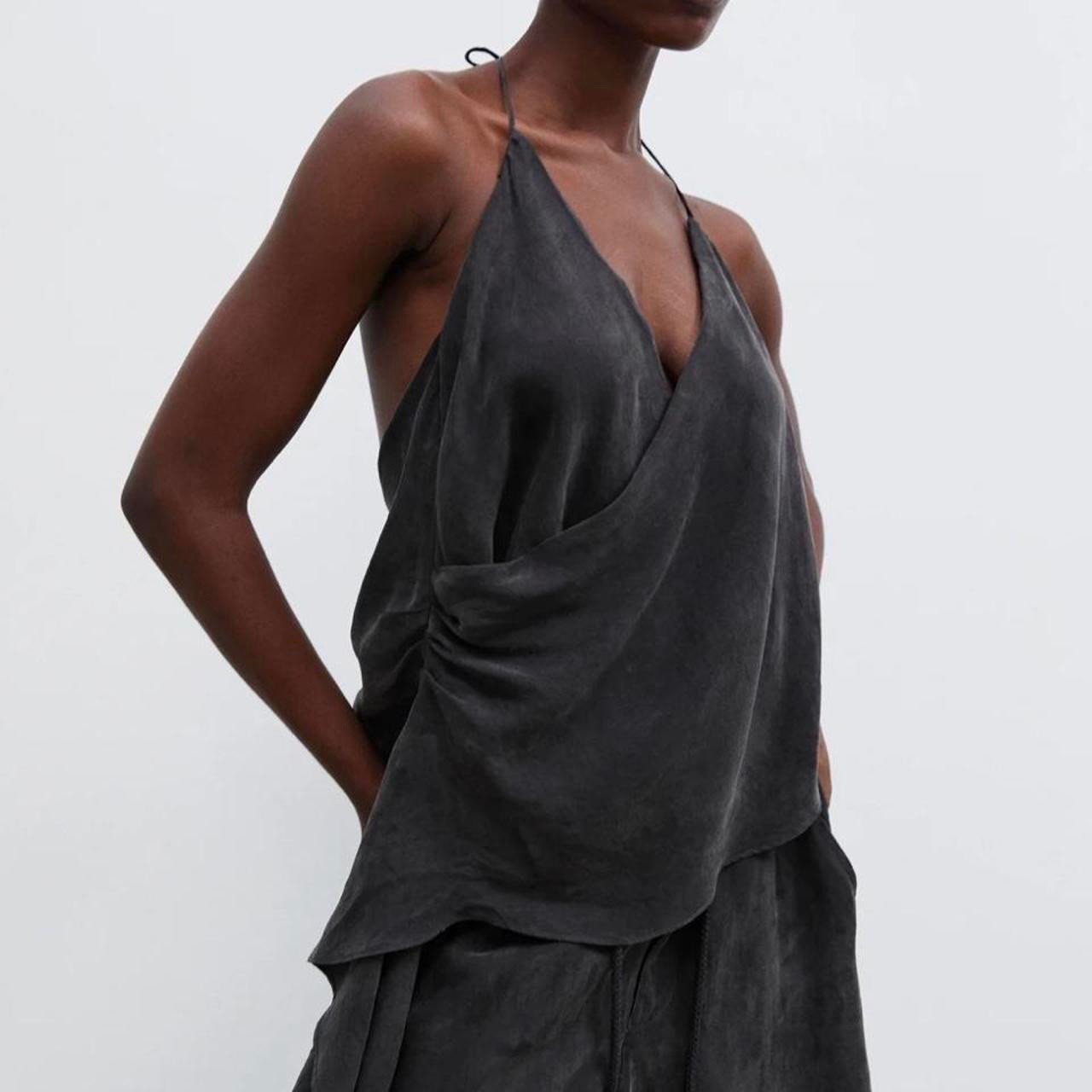 local european cupro draped top