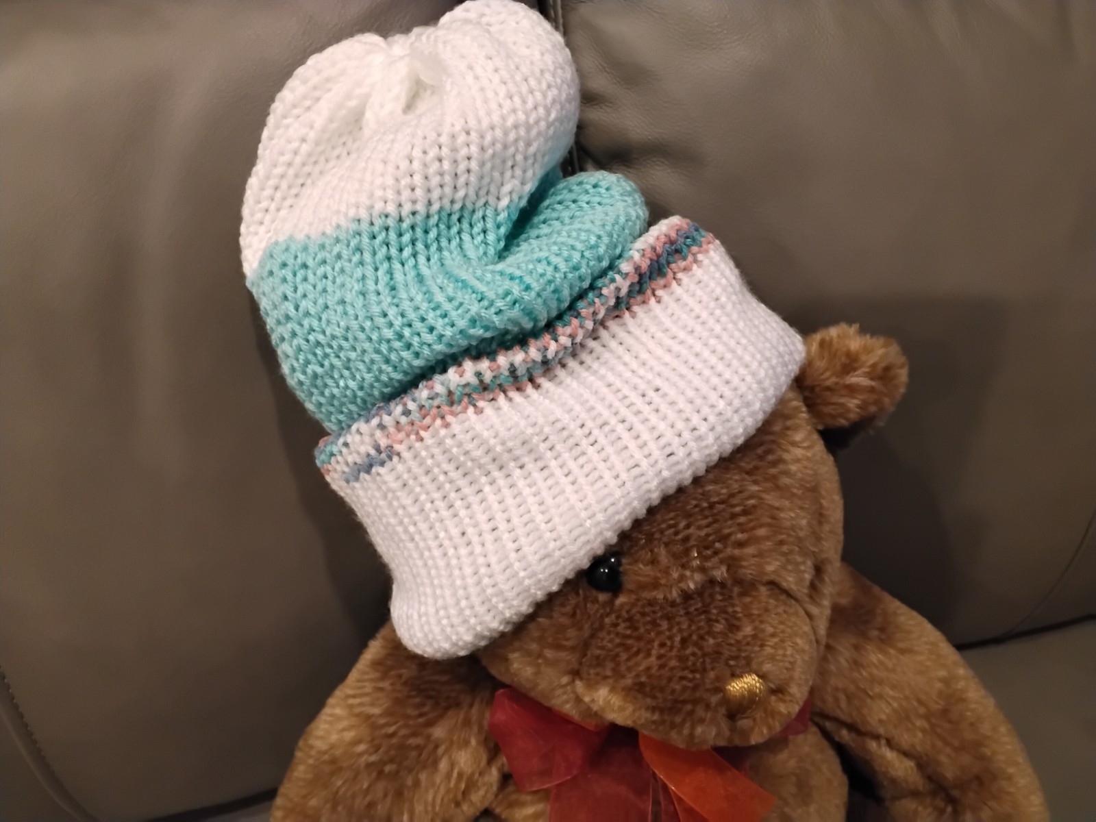 Warm Winter Reversible 2-layer Slouch Hat Beanie Turquoise, Pink, L, One Size