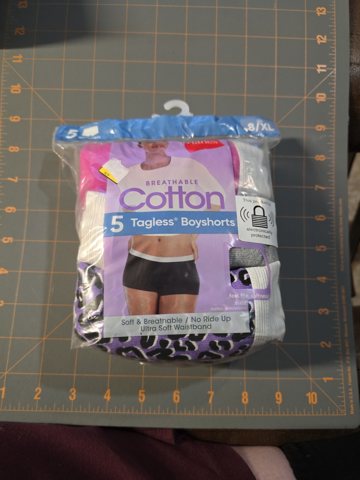 HANES Women’s TAG-LESS BOYSHORTS Breathable Cotton 8/XL (5 pack) New Sealed
