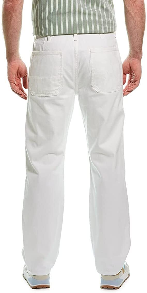 7 For All Mankind Mens Utility Workwear Jeans Size 31 x 30 NWT White Denim Pants