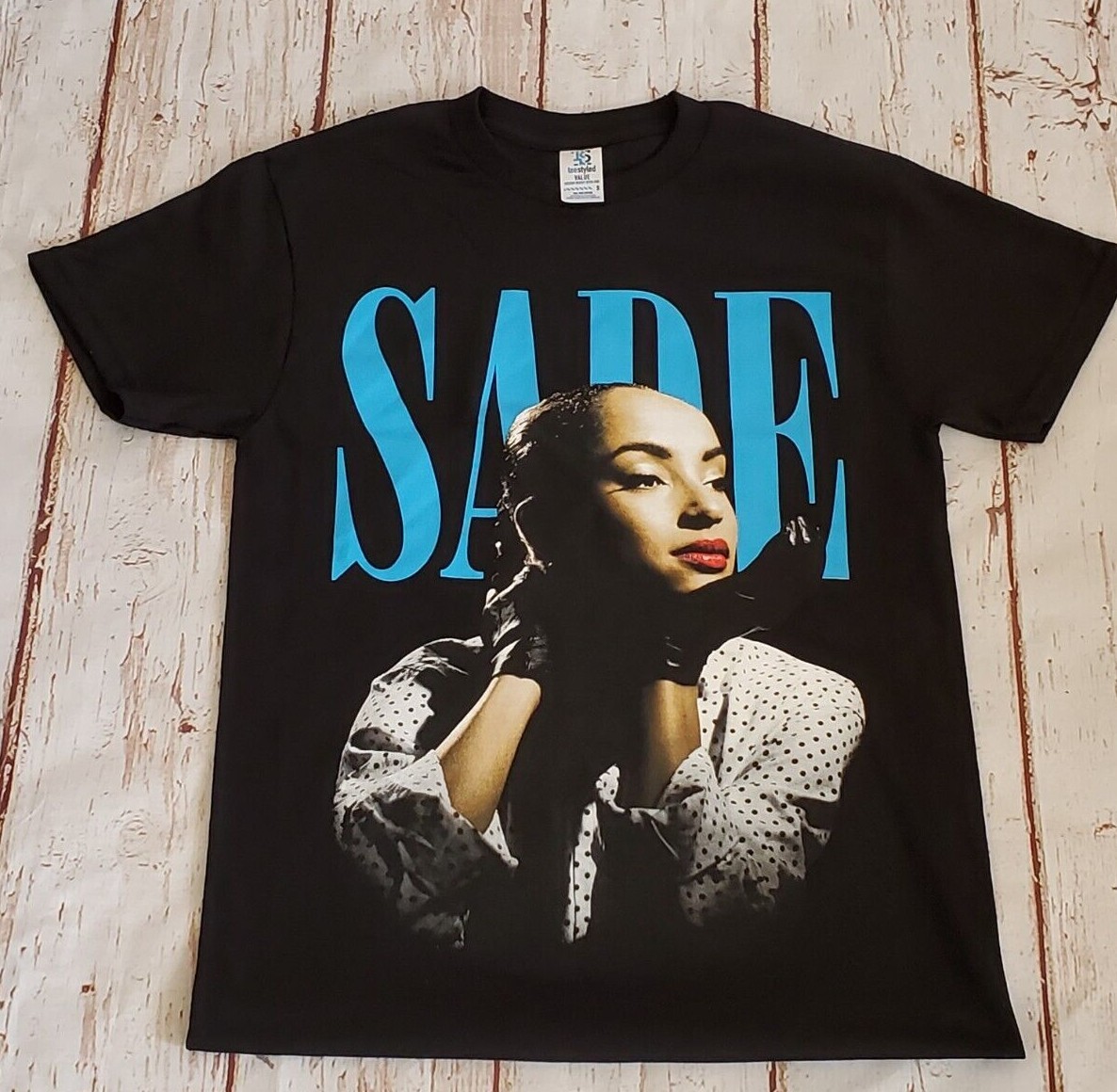 NEW- SADE- BLUE LETTERS – T-SHIRT