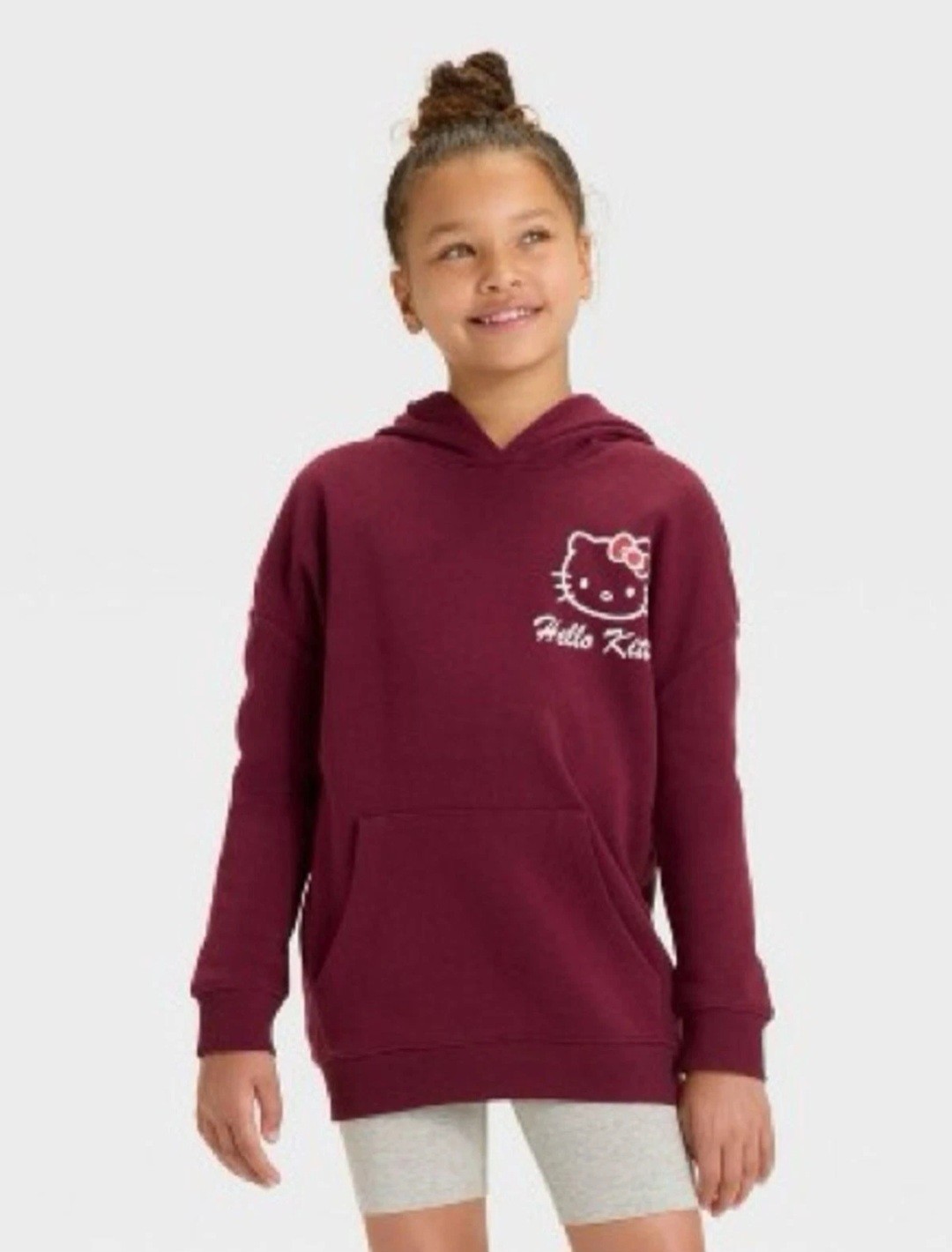 Sanrio Hello Kitty Cherry Bow Oversized Sweatshirt Hoodie Size 16/18 XXL – NWT