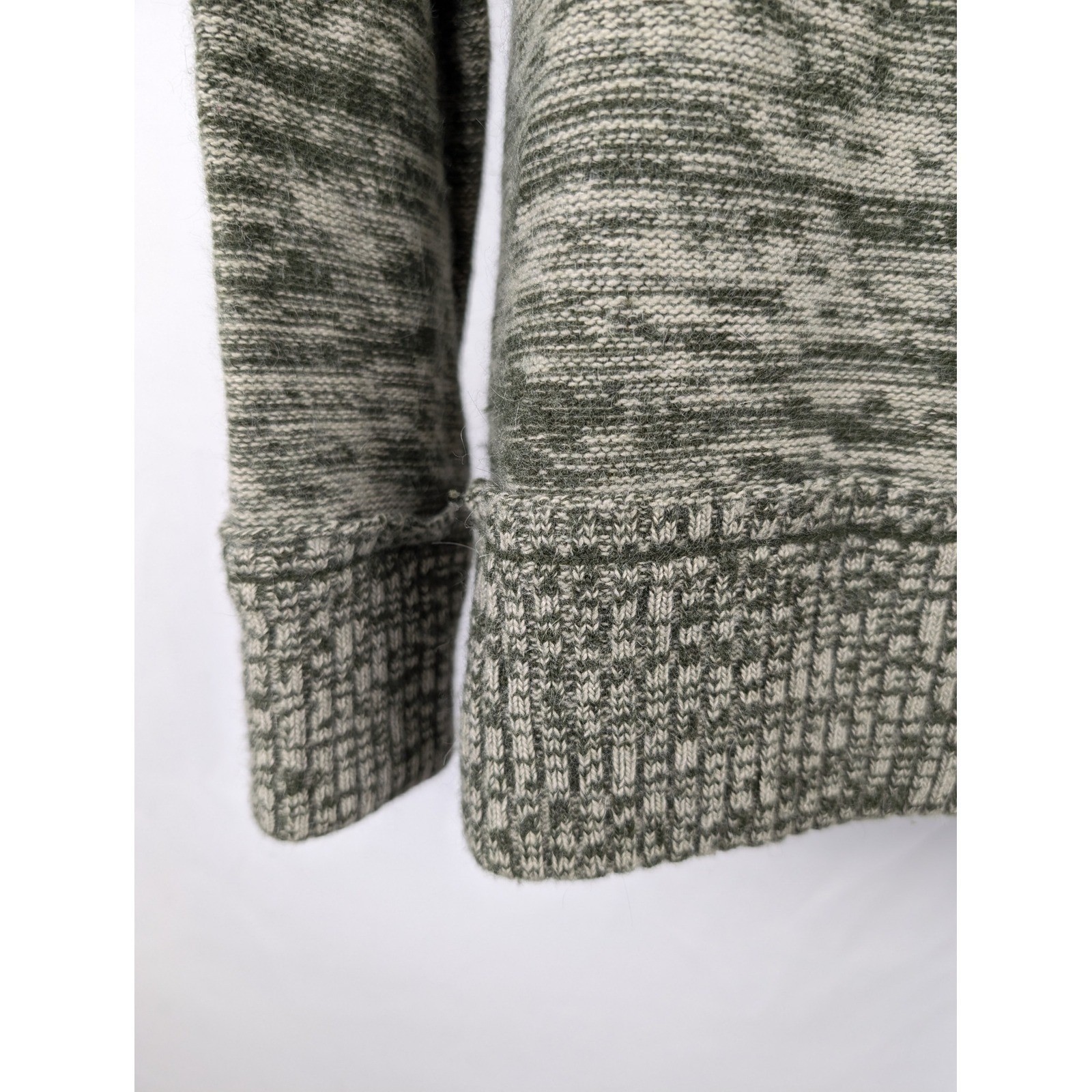 Cashmere Silk Angora Turtleneck Sweater Size M Green Cottagecore Luxury Apre Ski