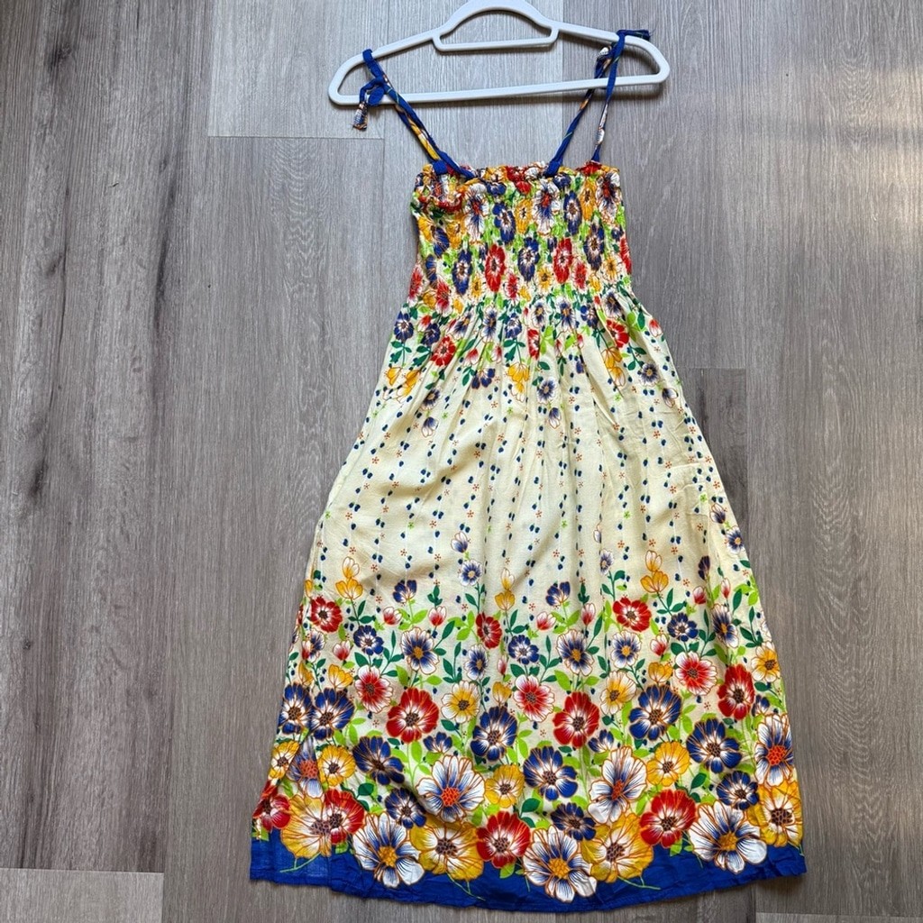 Source Unknown Multicolor Floral Mini Sundress Size S Beach Resortwear Summer