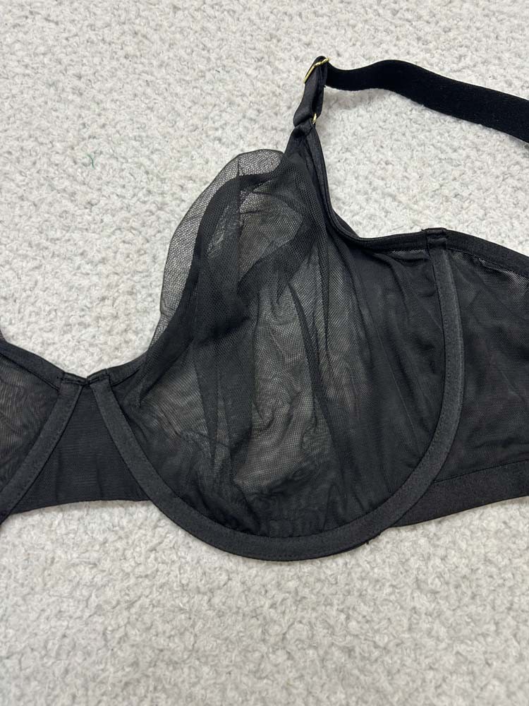 Joyspun Bra 42DD Unlined JS660 Full coverage Sheer Mesh Balconette