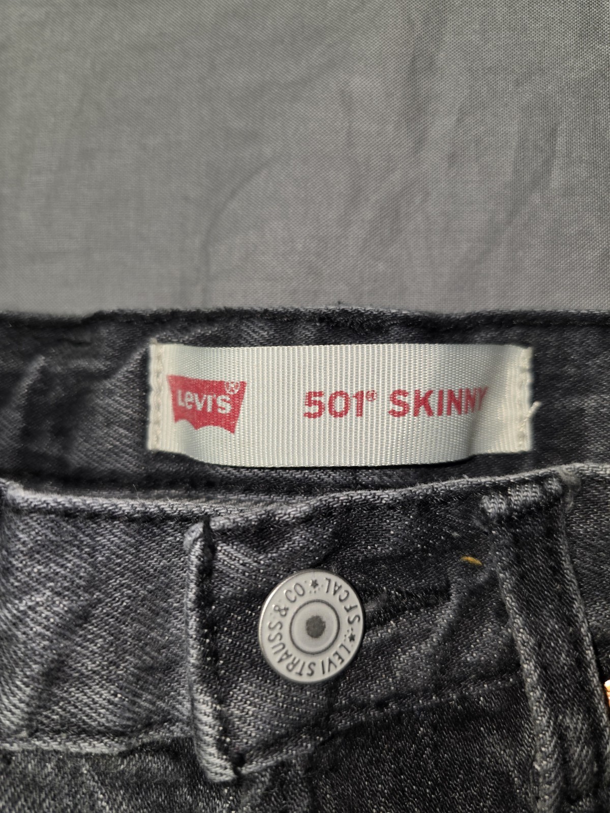 Levi’s Kids 501 Skinny Jeans Gray Size 8 Reg W24 L22 Boys Girls Unisex