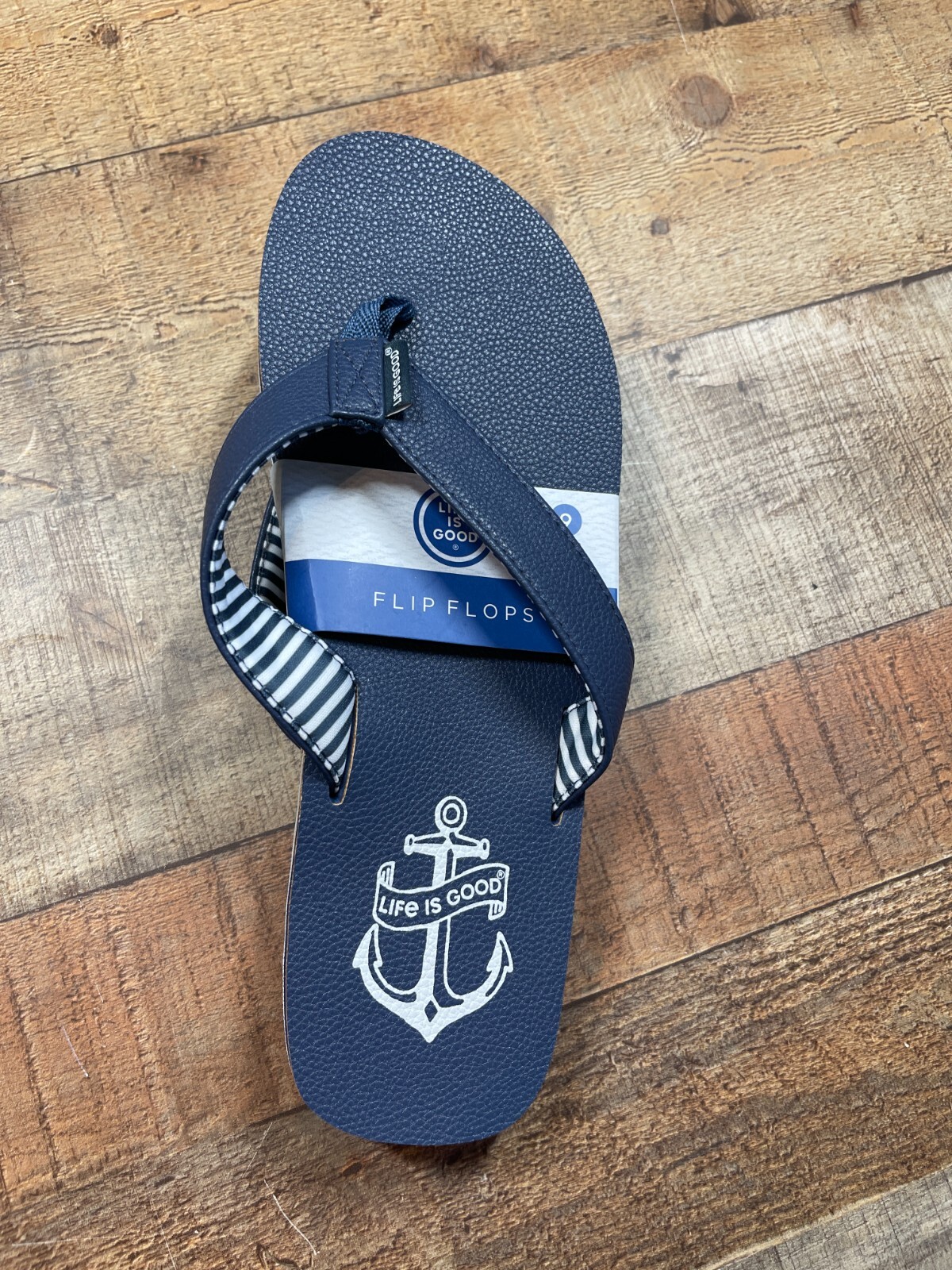 Life Is Good Flip Flops Mens Size- 9 US Blue