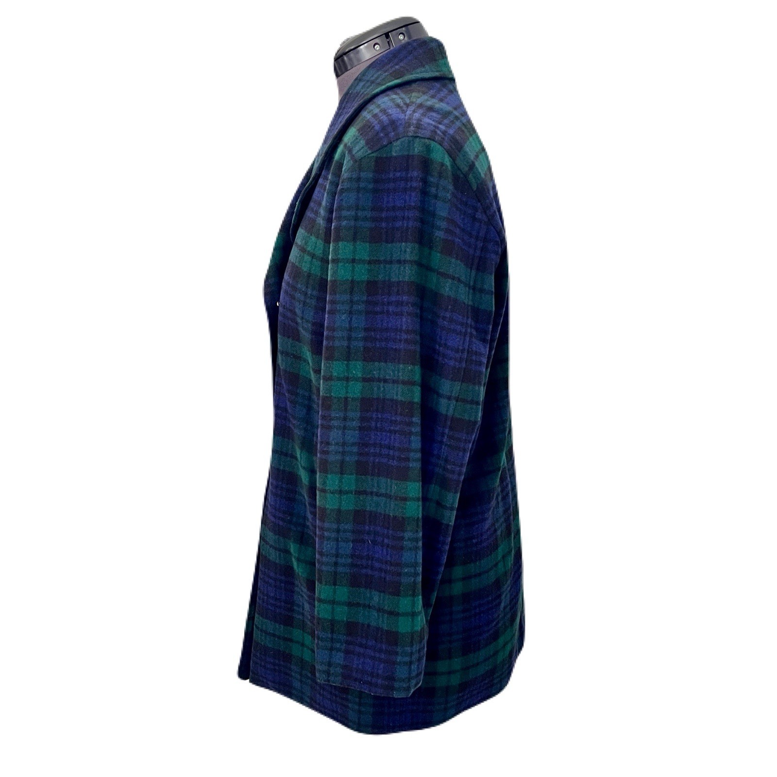 Vintage Ralph Lauren Wool Cashmere Blend Blackwatch Plaid Jacket, Size M