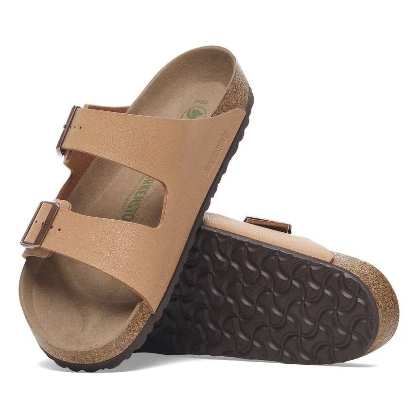 Birkenstock Arizona Vegan Birko-flor® Nubuck Women Sandals Pecan Narrow 37N EU