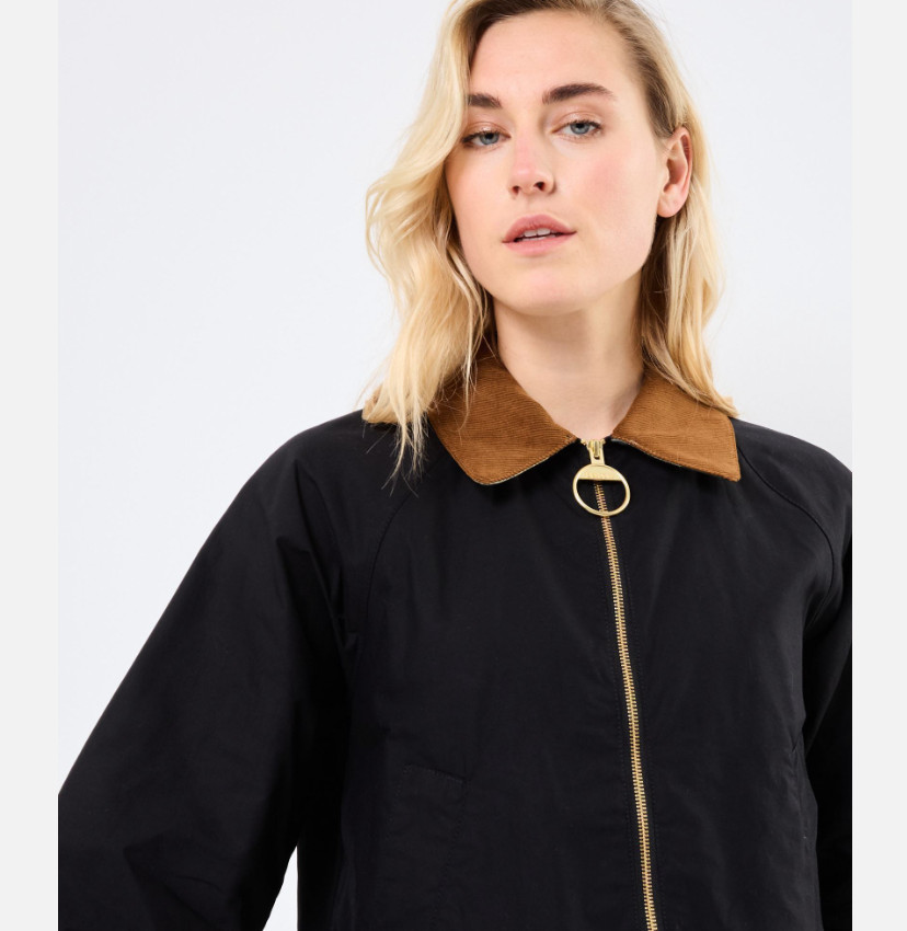 BARBOUR CATLIN SHOWERPROOF JACKET in Black MSRP$390 British Chic