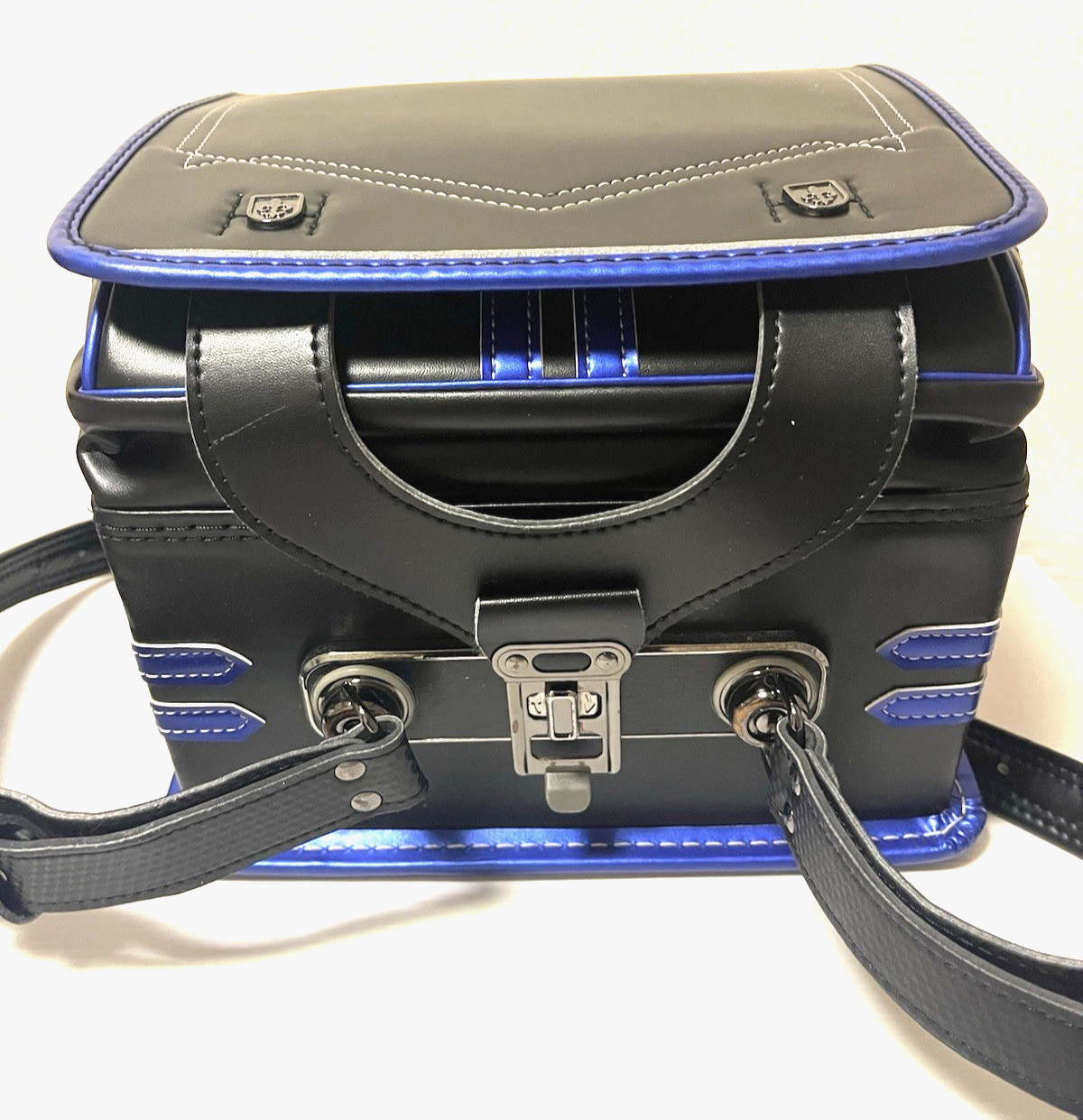 Randoseru Japanese Backpack School Bag Black & Blue for Kids Made in Japan