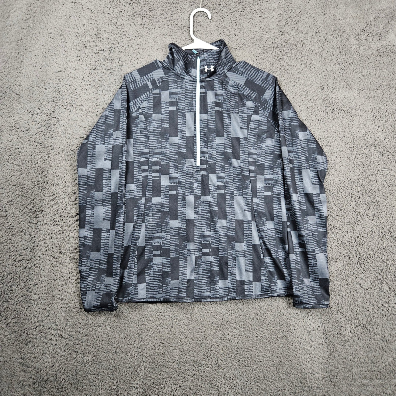 Under Armour Pullover Top Mens Medium Fitted Long Sleeve 1/4 Zip Athletic