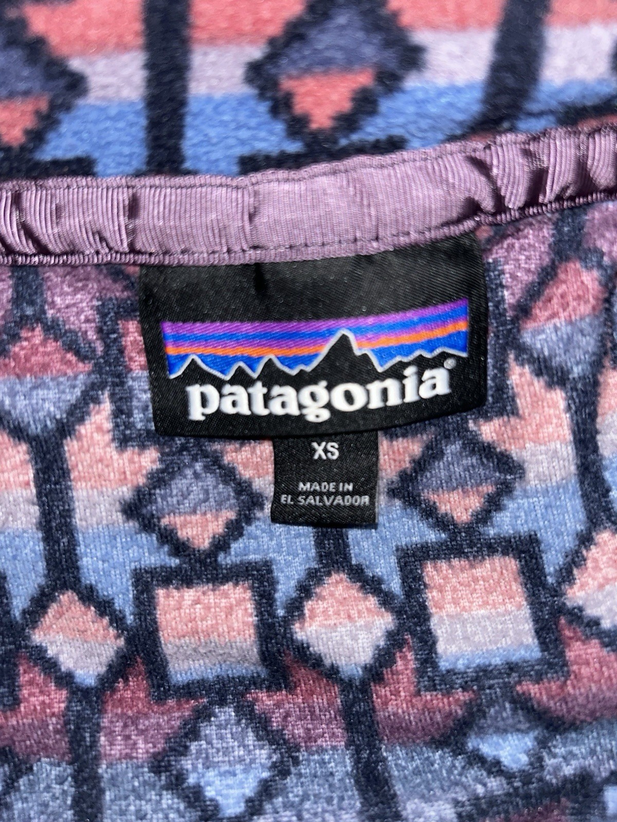 Patagonia Women Micro D Snap-T Fleece Cedar Mesa Stone Blue Pullover Size XS