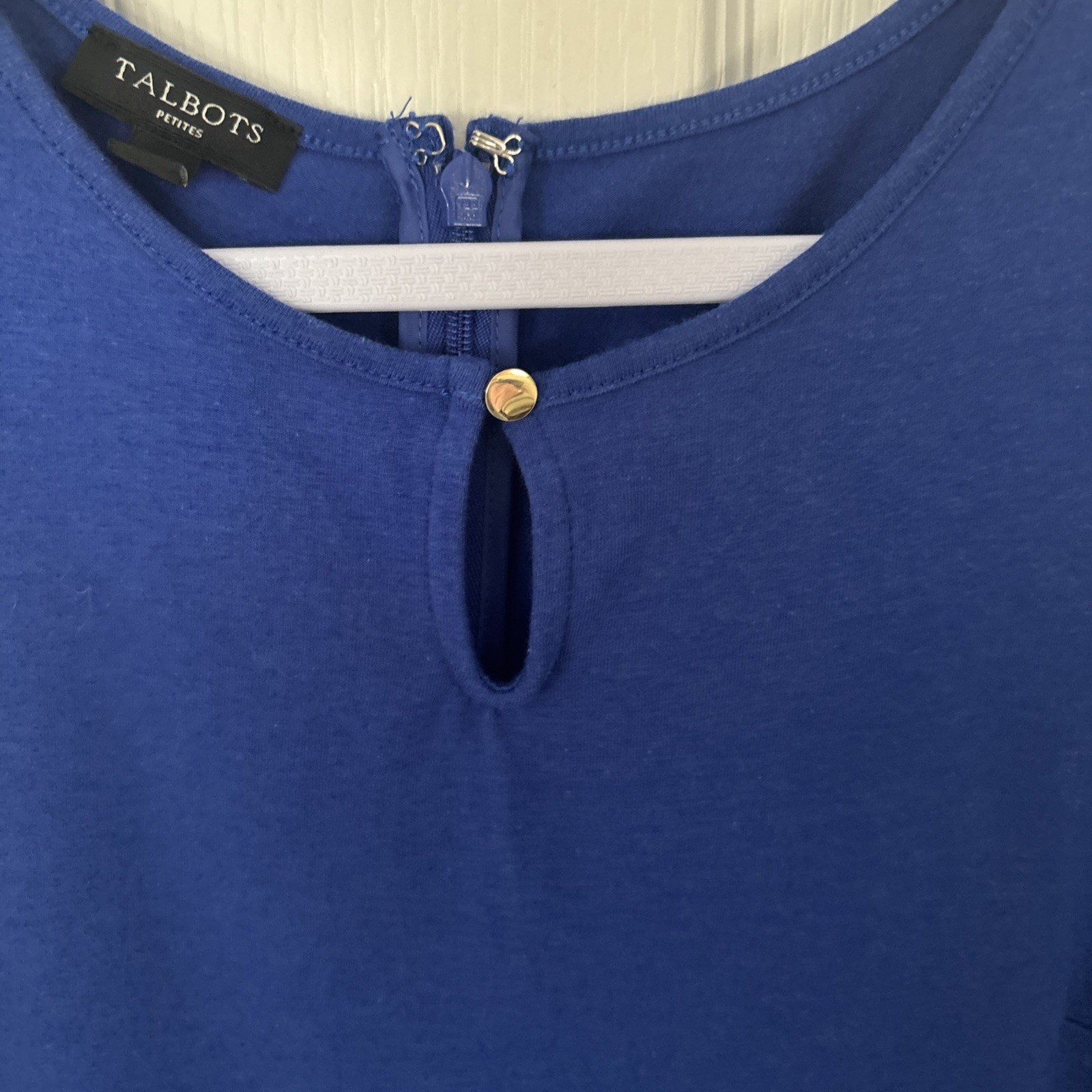 Talbots Medium Petite Royal Blue Knit Dress Sleeveless