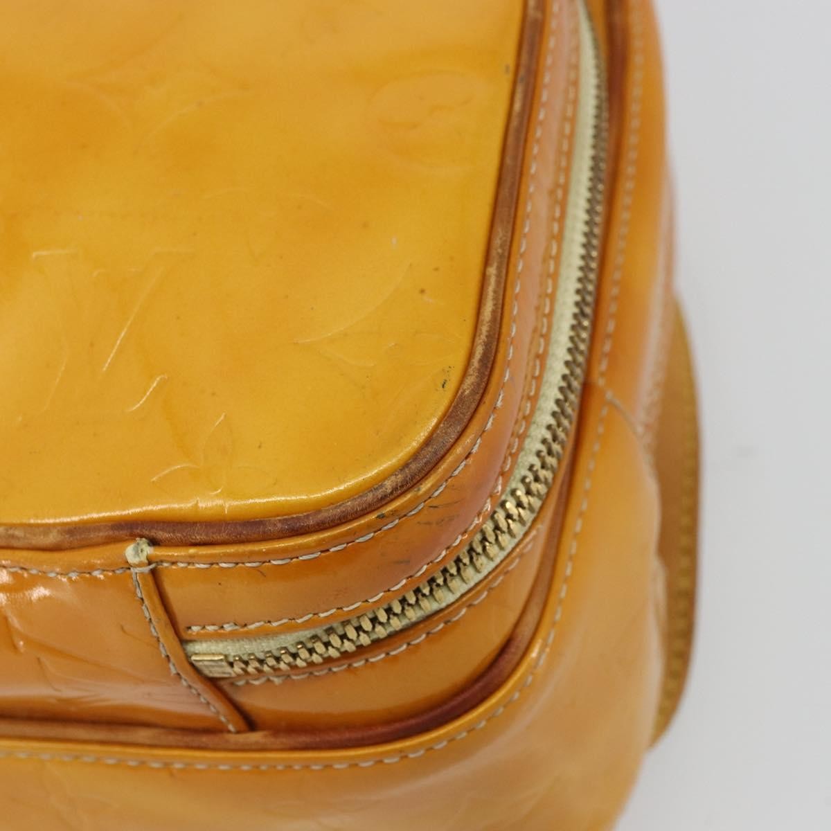 LOUIS VUITTON Monogram Vernis Marley Backpack Yellow M91040 LV Auth bs34725