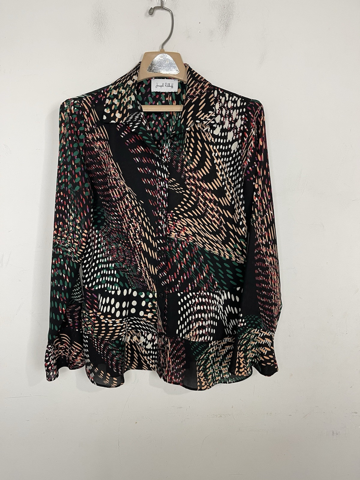Joseph Ribkoff Womens Shirt Medium Boho Retro Career Corporate Blouse Geometric