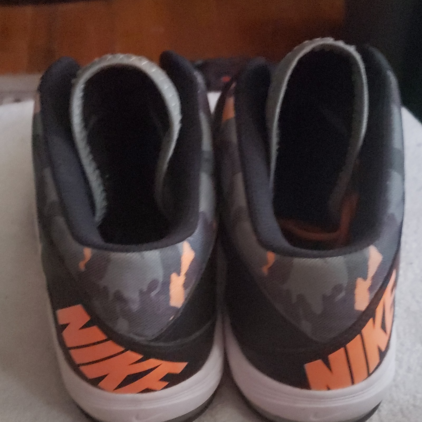 Nike Men’s Air Max Hyperposite Sneakers Lace Up Black Gray Orange