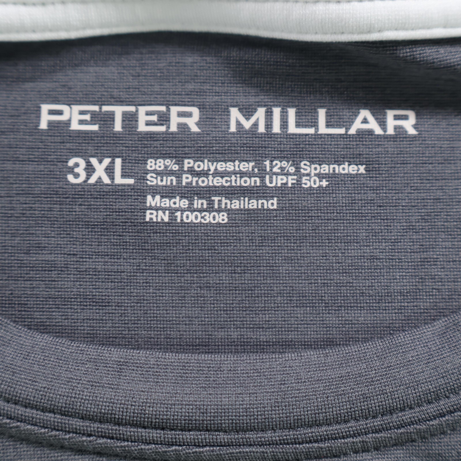 Peter Millar Shirt Mens XXXL Gray Aurora Performance Tee UPF 50 Crown Sport