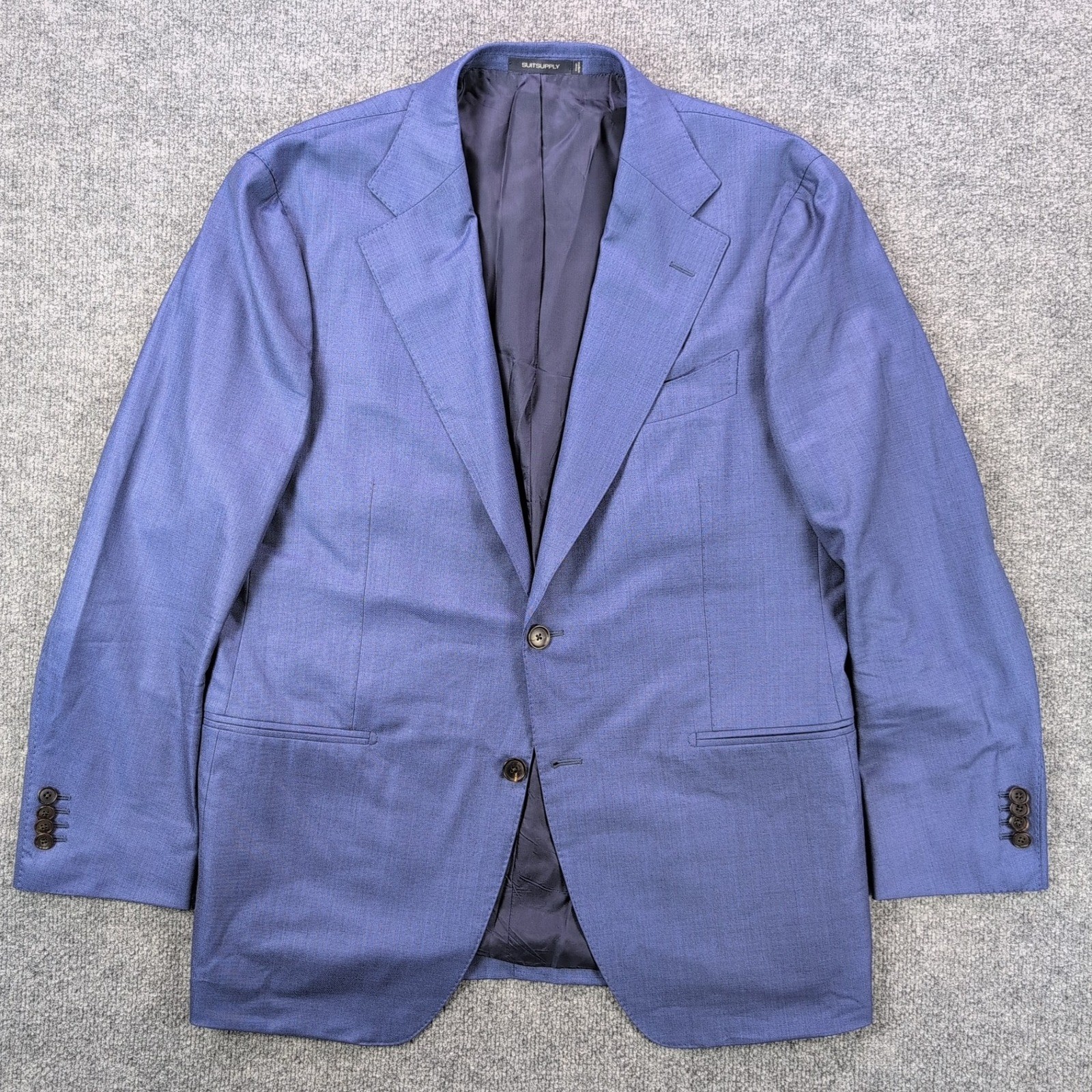 Suitsupply Havana Blazer 44R Blue E.Thomas Super 150s Wool Cupro P6843 Tailored