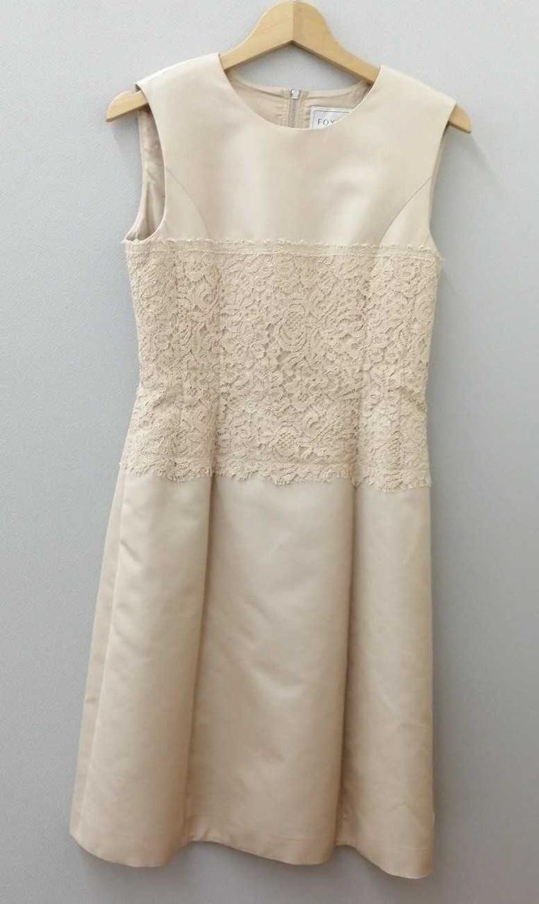 Foxy 35143 Women’s Dress Silk & Wool Size 38 Off-White 39″ Length