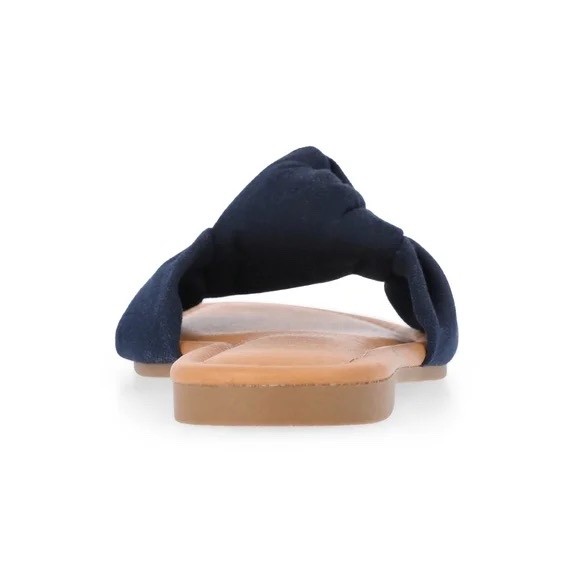 Navy Blue Knot Slide Sandals Women’s 8 Knotted Casual Flat Vacation Summer New