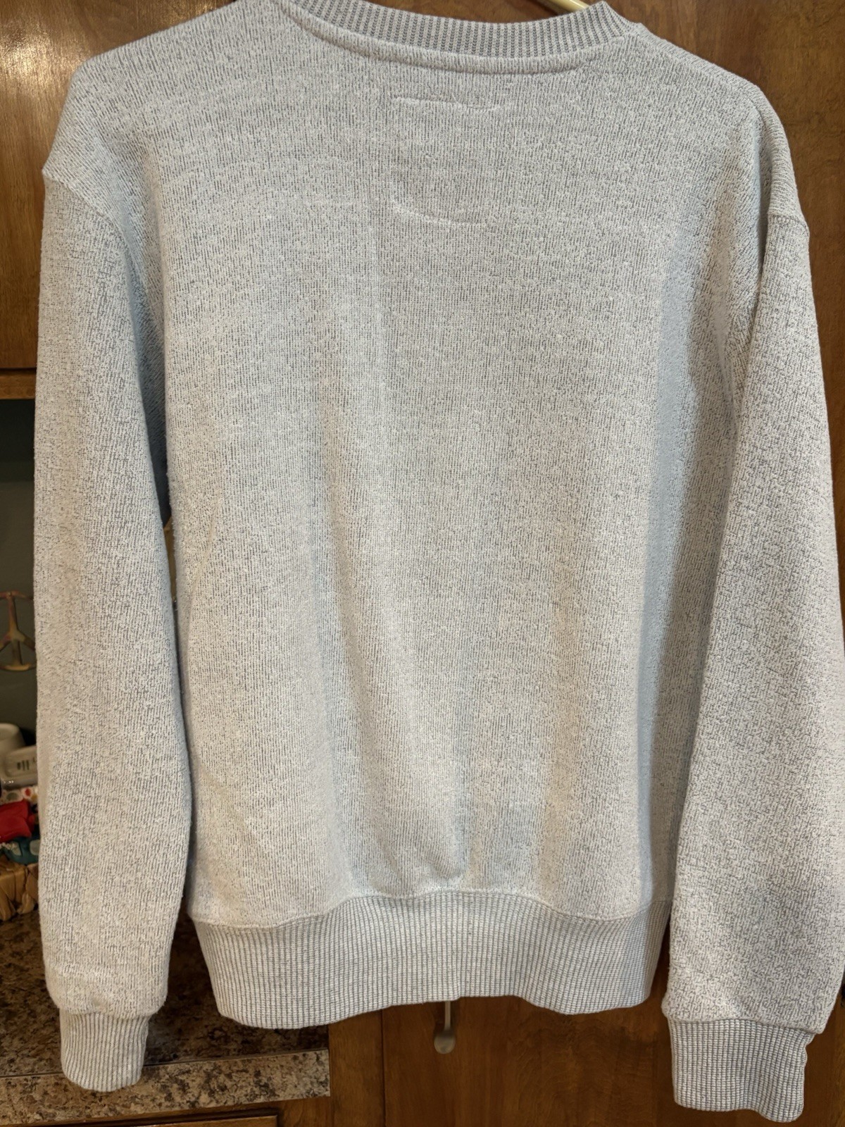 Newyork Popular Men’s Gray M Cotton Crewneck Pullover Sweatshirt Embroidered