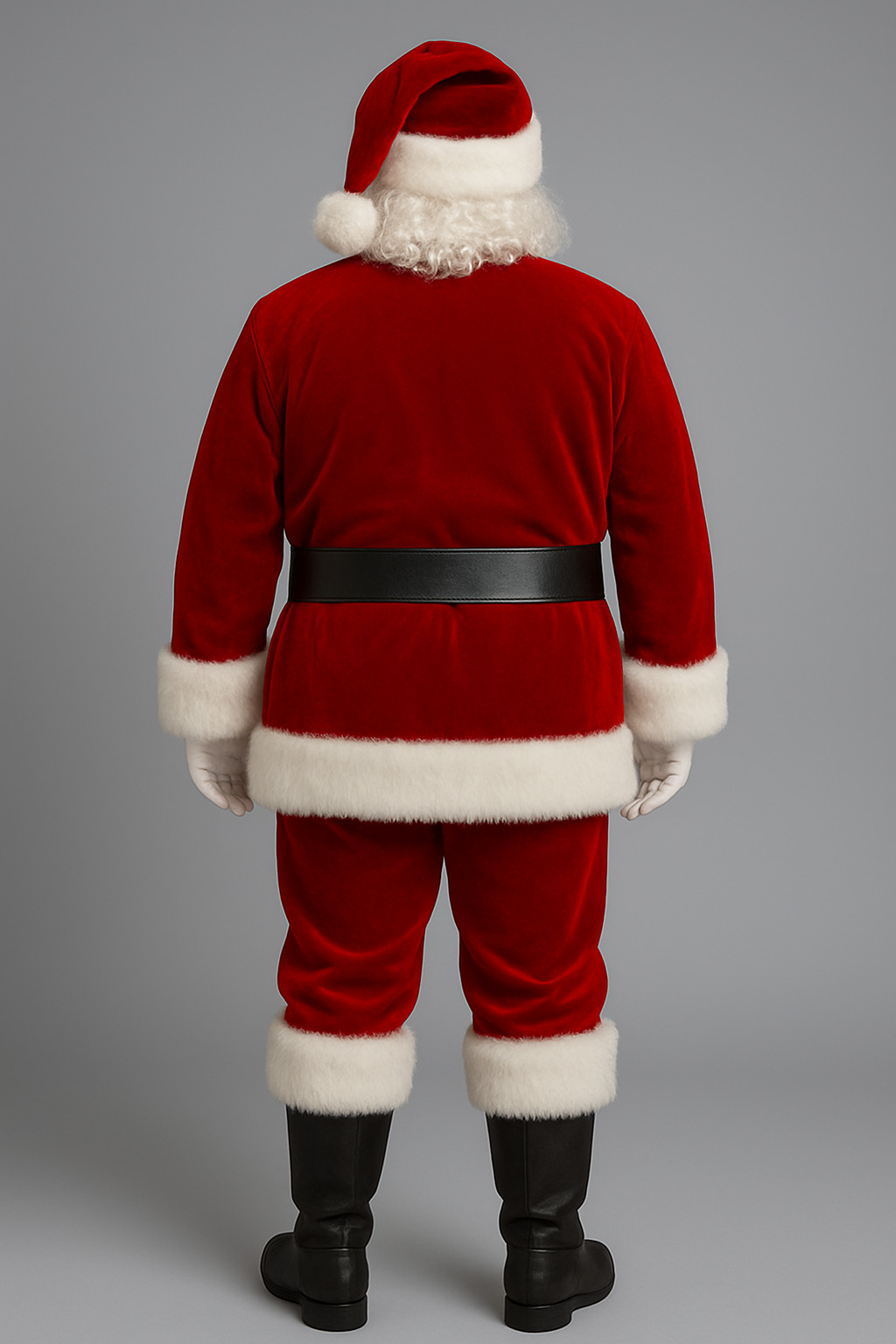 Red Santa Coat with White Fur | Christmas Costume for Men | Velvet Santa Coat