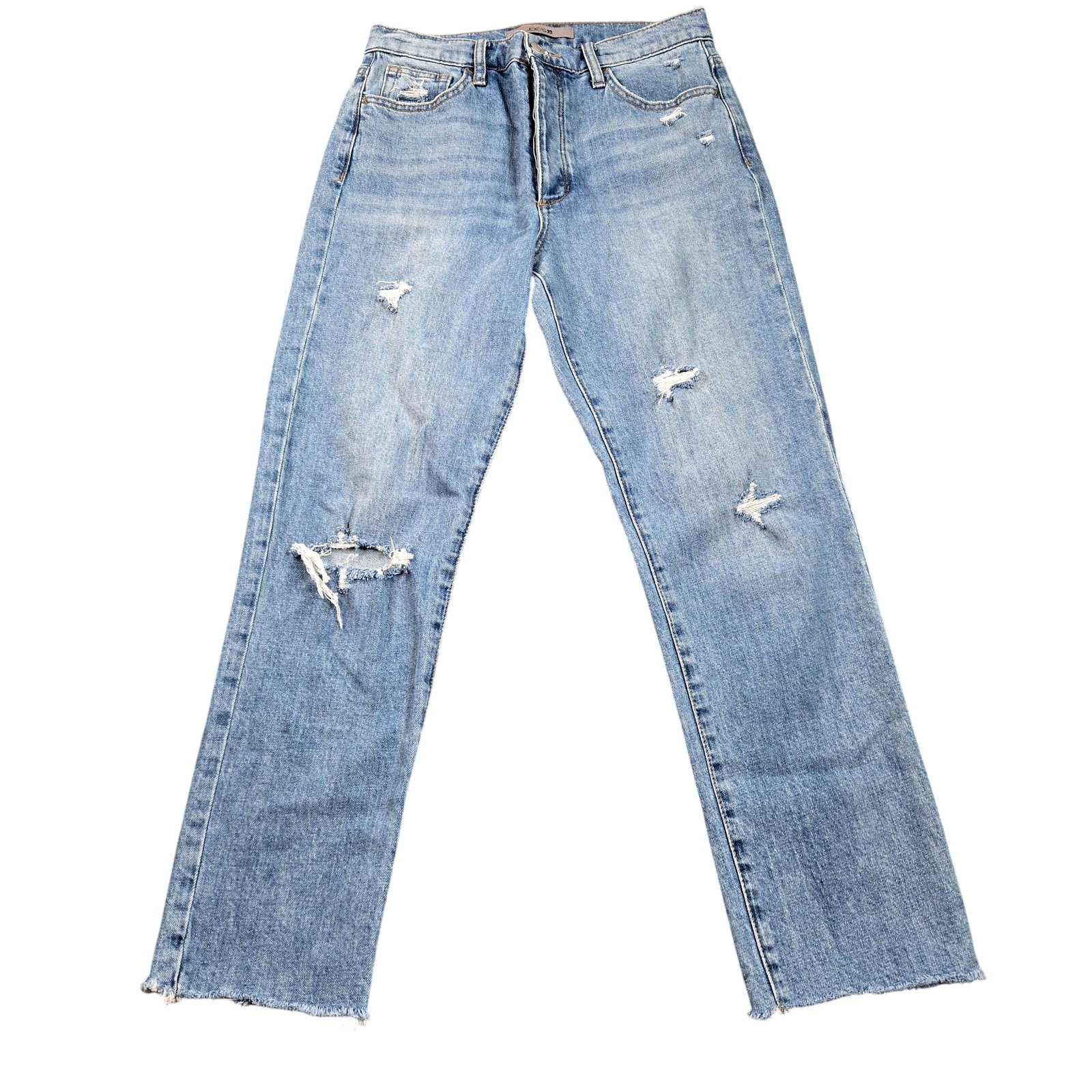 Joe’s Jeans The OG Straight Jeans Womens 27 Light Wash High Rise Distressed