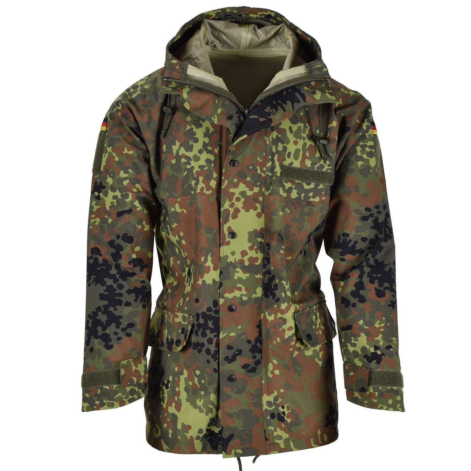 Mil-Tec brand German army field Jacket GoreTex Flecktarn camo waterproof rain