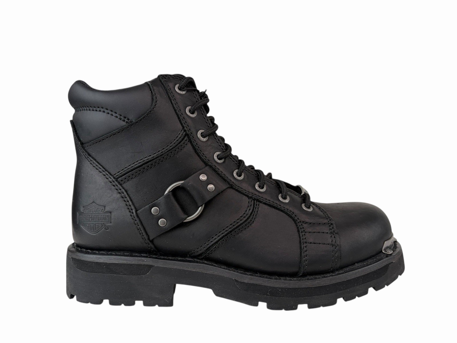 Harley Davidson Maddy 6-Inch Lace Up Black Boots Zipper D84189 Womens 11 M Black