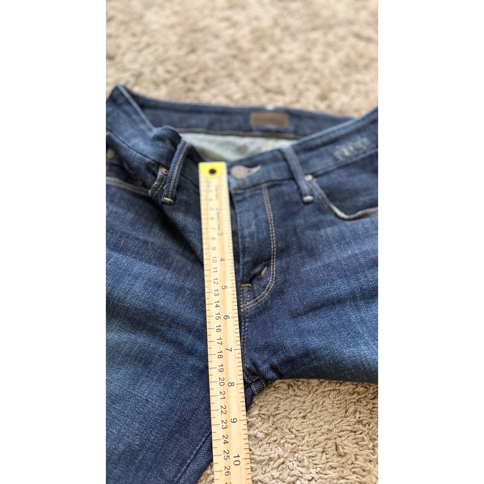 Mother Looker Ankle Fray Partner In Crime Skinny Jeans Distressed Blue 1431-383