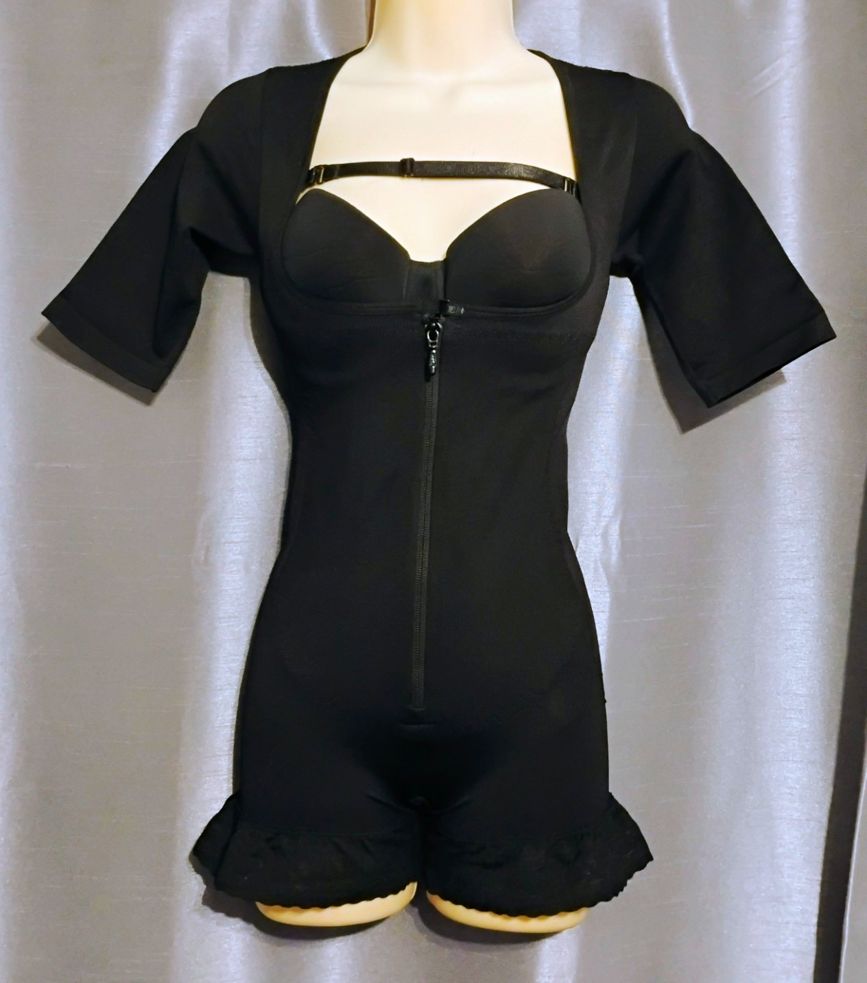 TISSINI Enterizo Seamless Kenia Shapewear Bodysuit Black L Zipper Open Bust