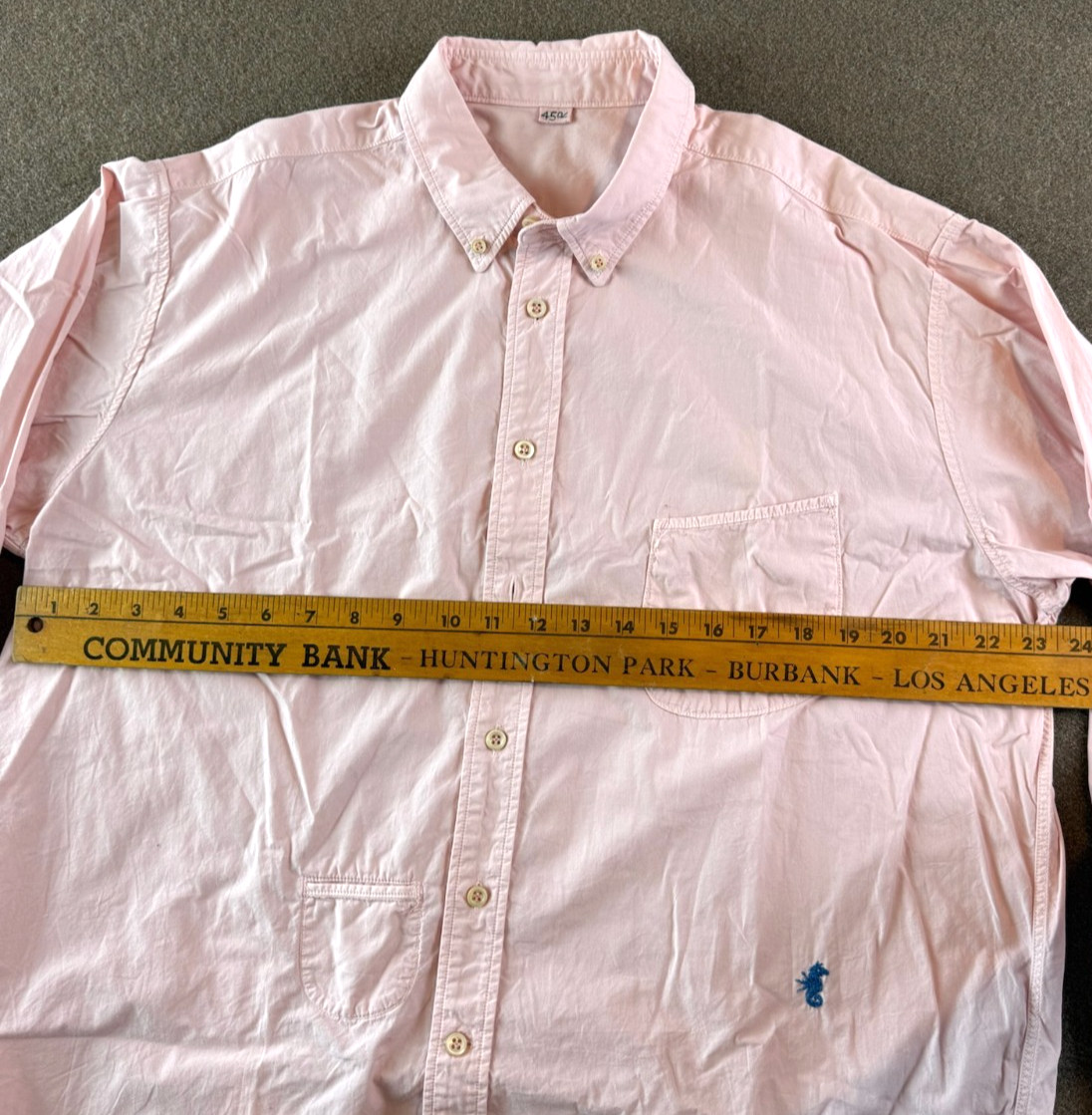 45rpm 45R Pink Cotton Button Down Shirt Made in Japan Men’s Size 4 (US M/L) NWT