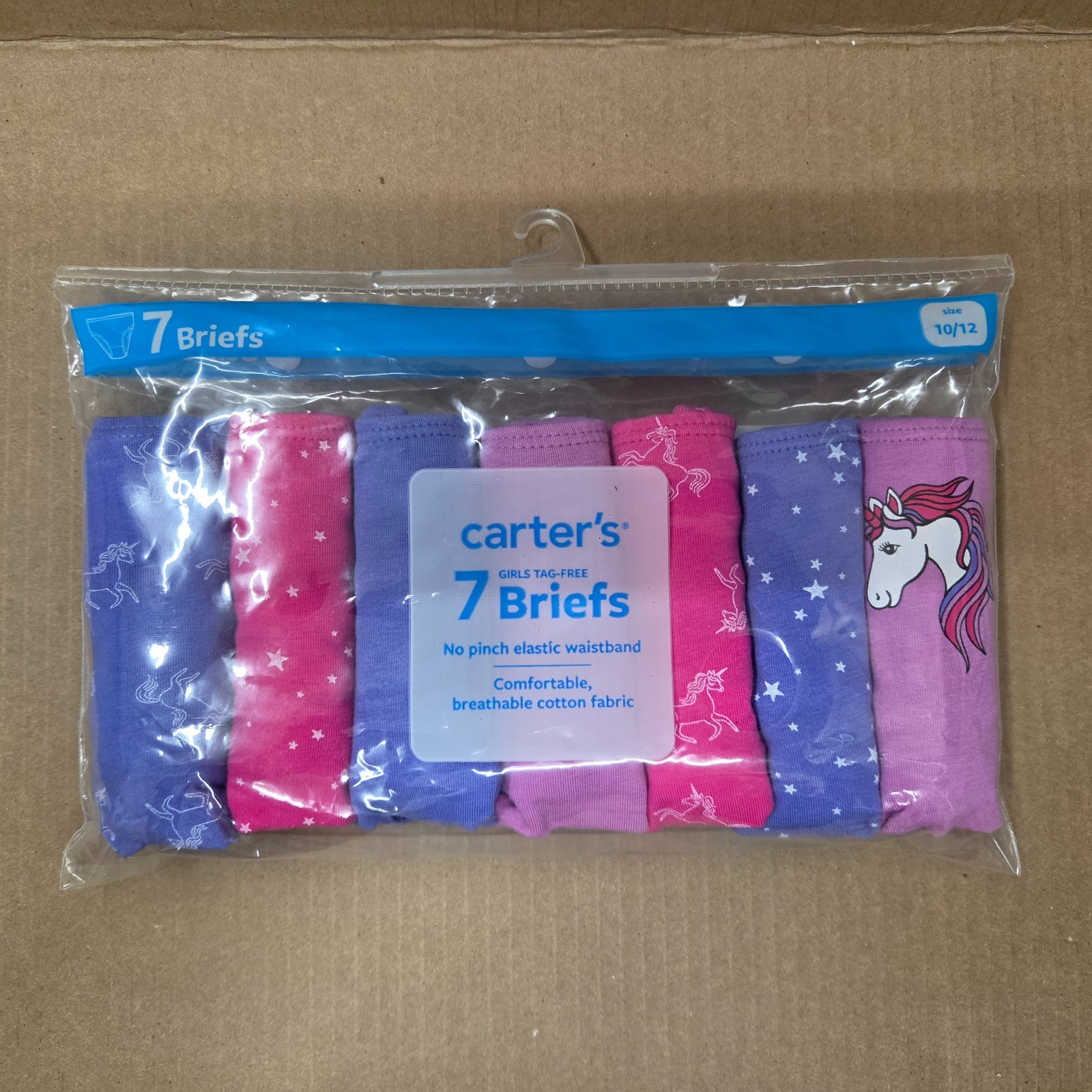 Carter’s Girls 7-Pack Stretch Cotton Briefs 4-5, 6/6X, 8, 10-12, 14 NWT