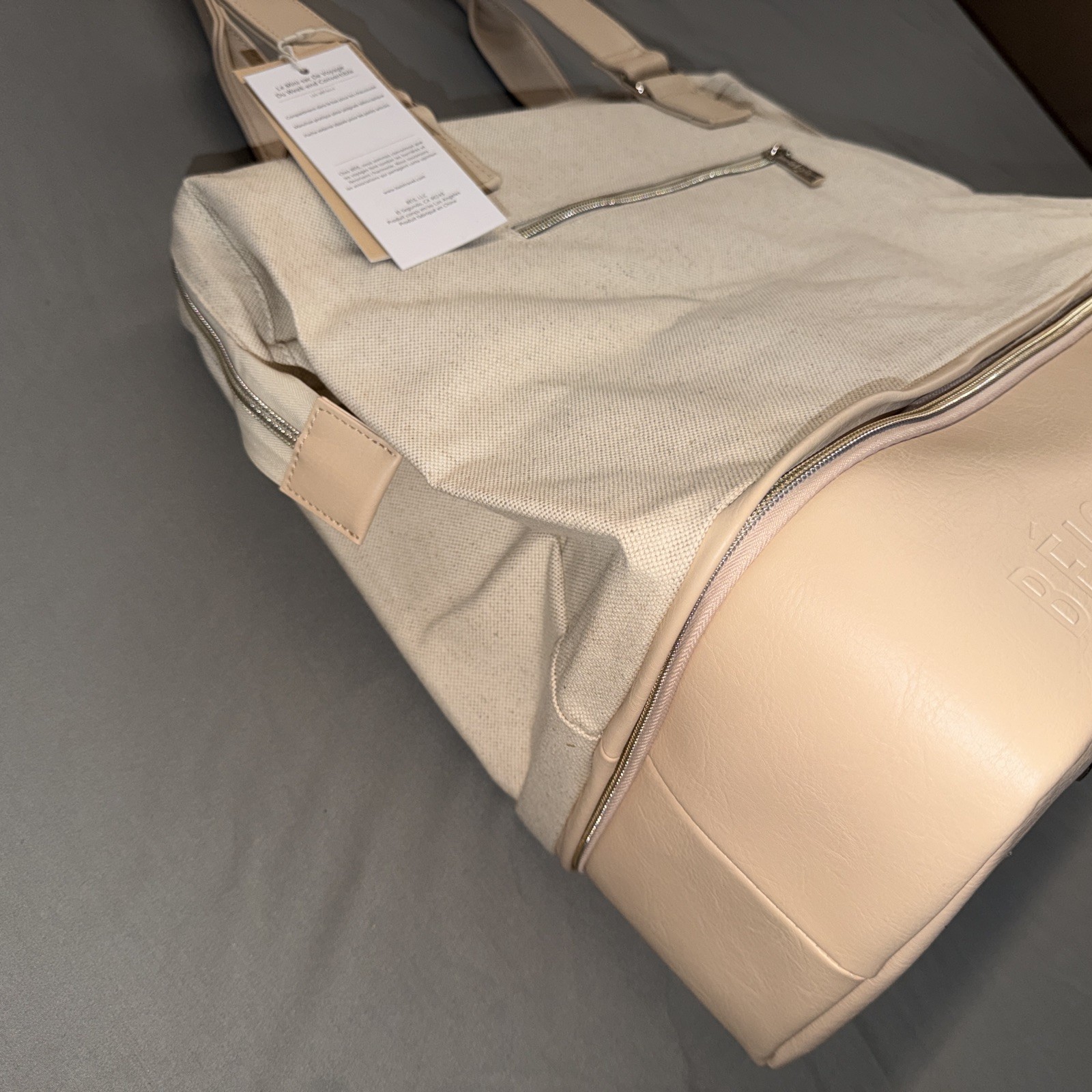 Beis The Convertible Mini Weekender in Beige