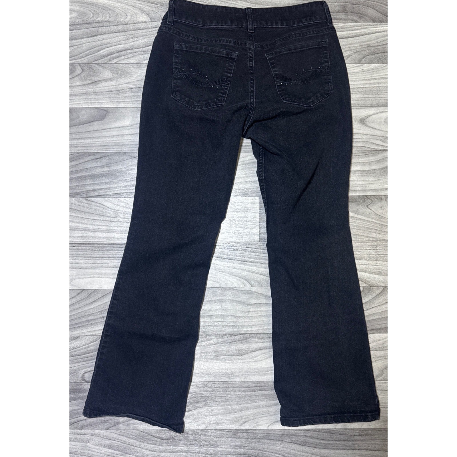 Riders by Lee Black Bootcut Jeans Womens 6P Mid Rise Motorized 130N480