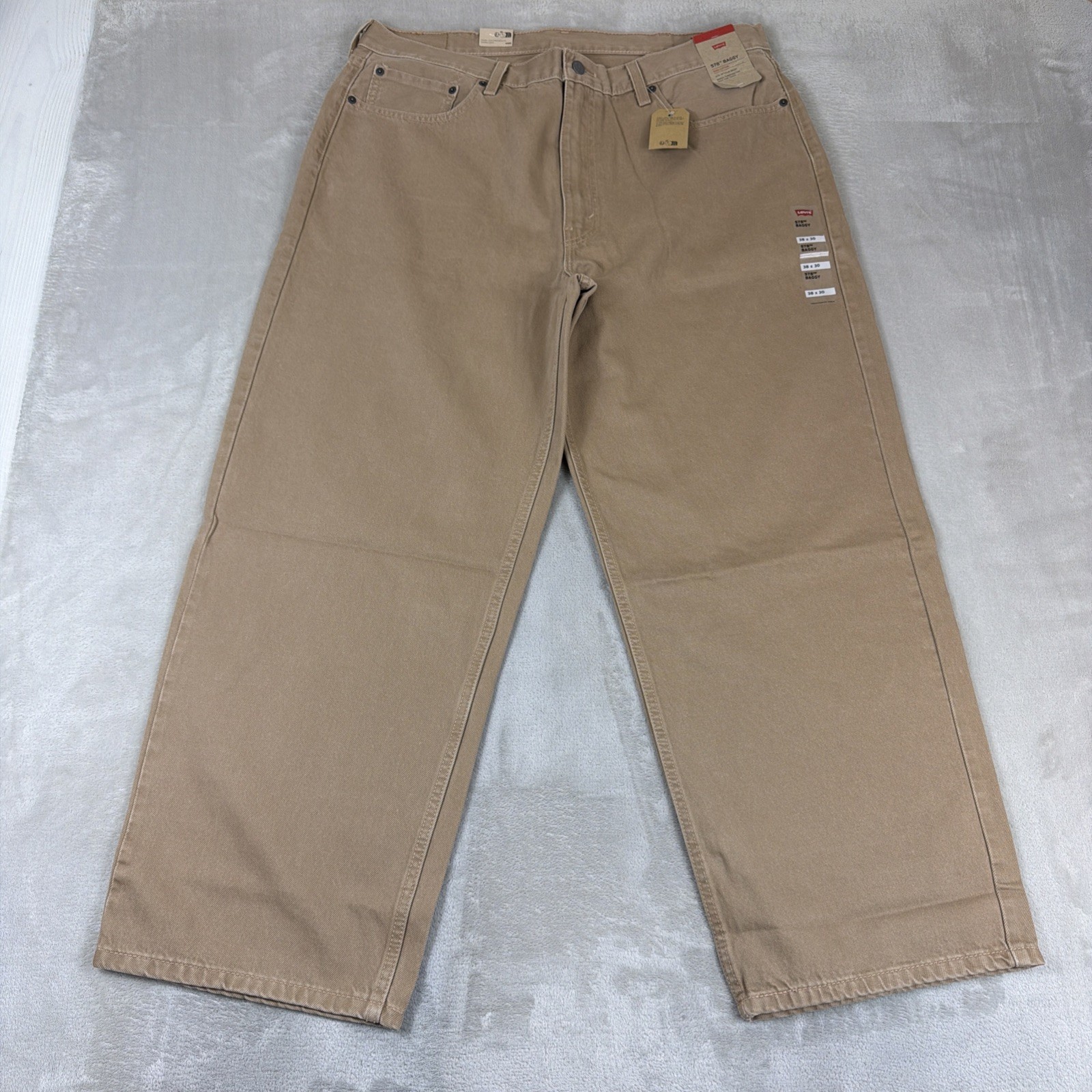 Levi’s 578 Baggy Denim Jeans Men’s Size 38×30 Tan/Khaki Cotton
