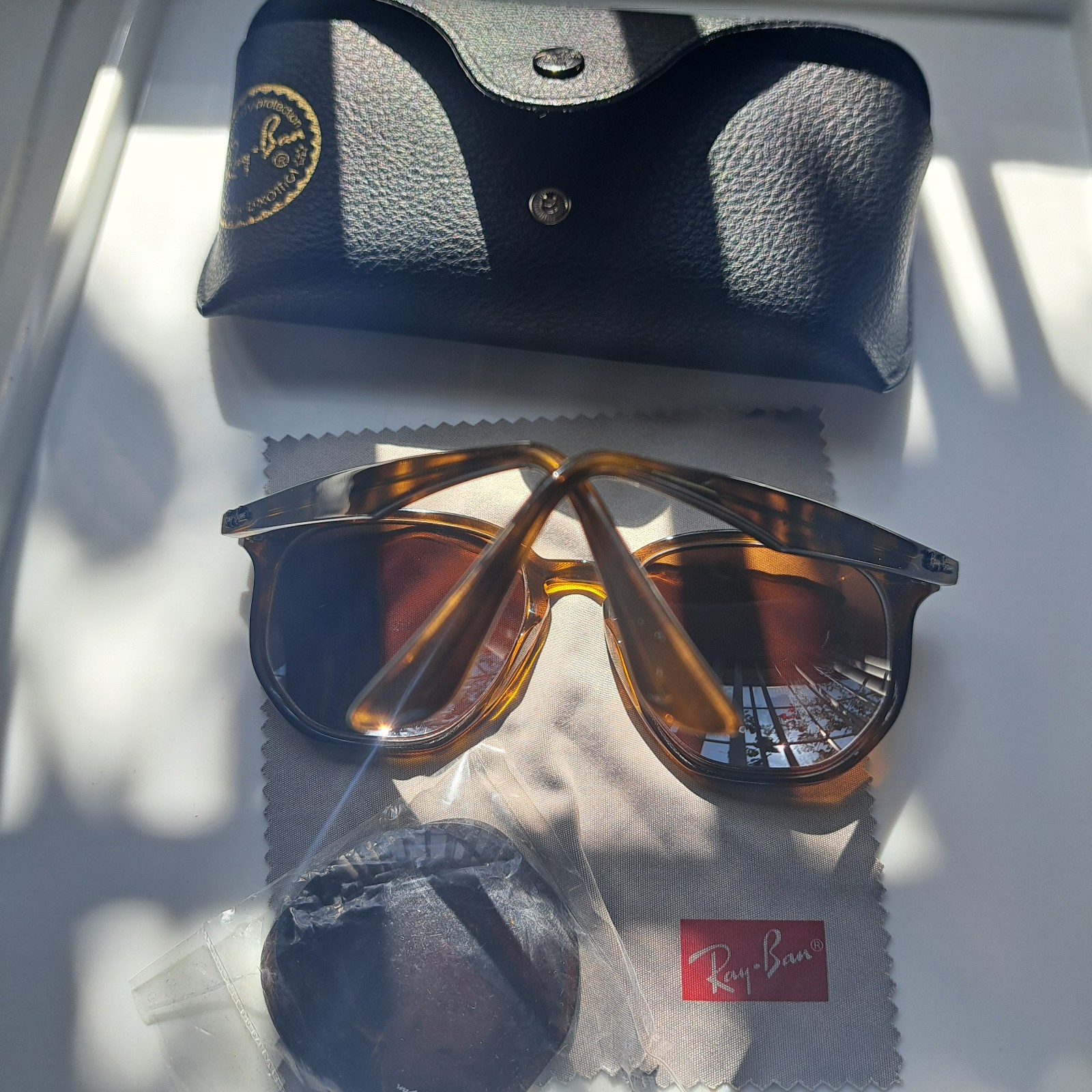 Ray Ban RB4306 710/73 54 Polished Light Havana/B-15 Brown Frames + NEW OEM Lens
