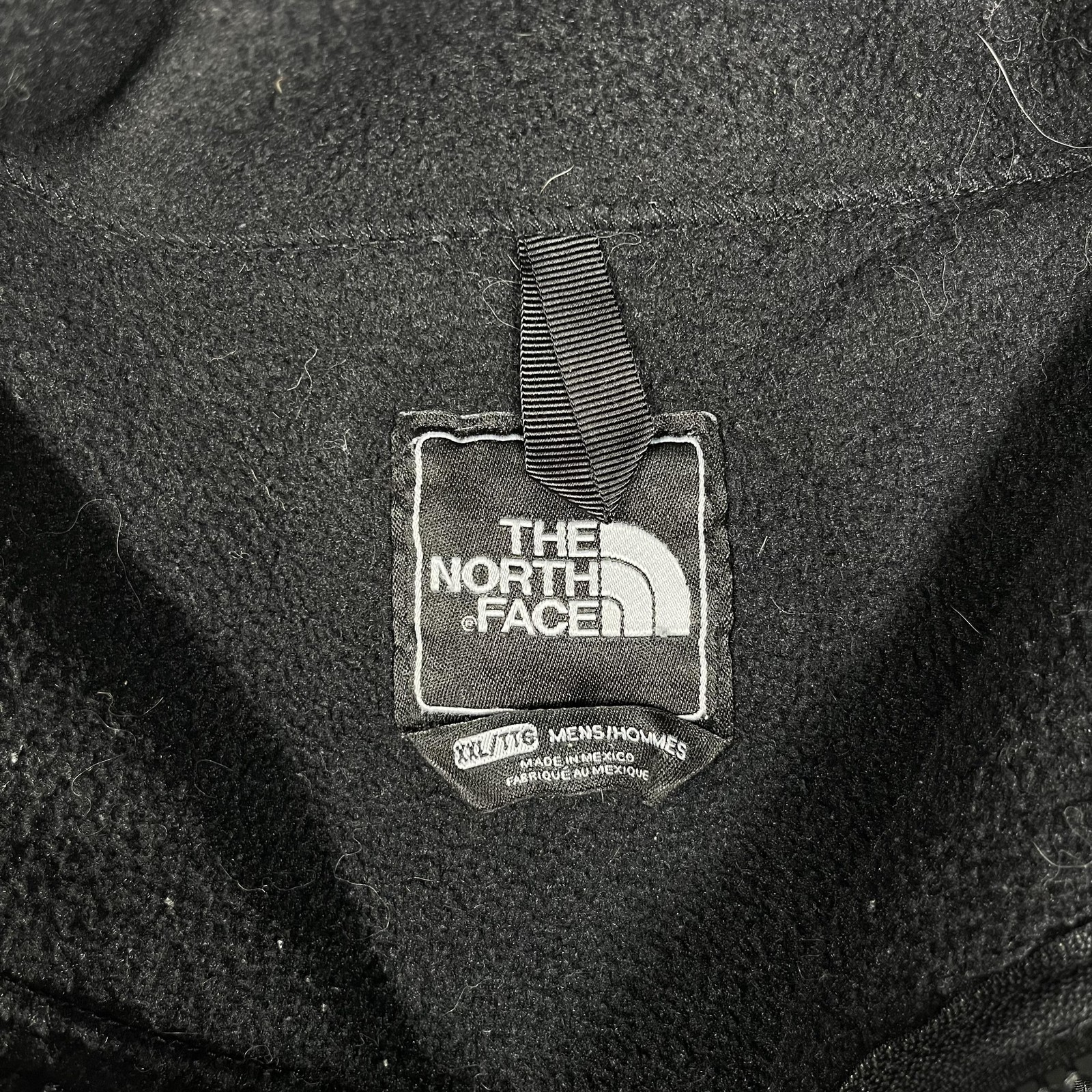 North Face Jacket Mens 2XL Black Denali Fleece Full Zip Pockets Hiking Outdoor