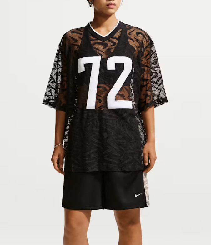 Nike Sportswear Chill Lace Oversized Jersey Women Casual Top AsiaFit IM8388-010